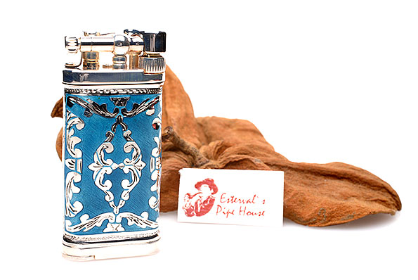 Sillems Pipe Lighter Old Boy LEA cyan Doubleside Sillems Pipe Lighter Old Boy LEA cyan Doubleside